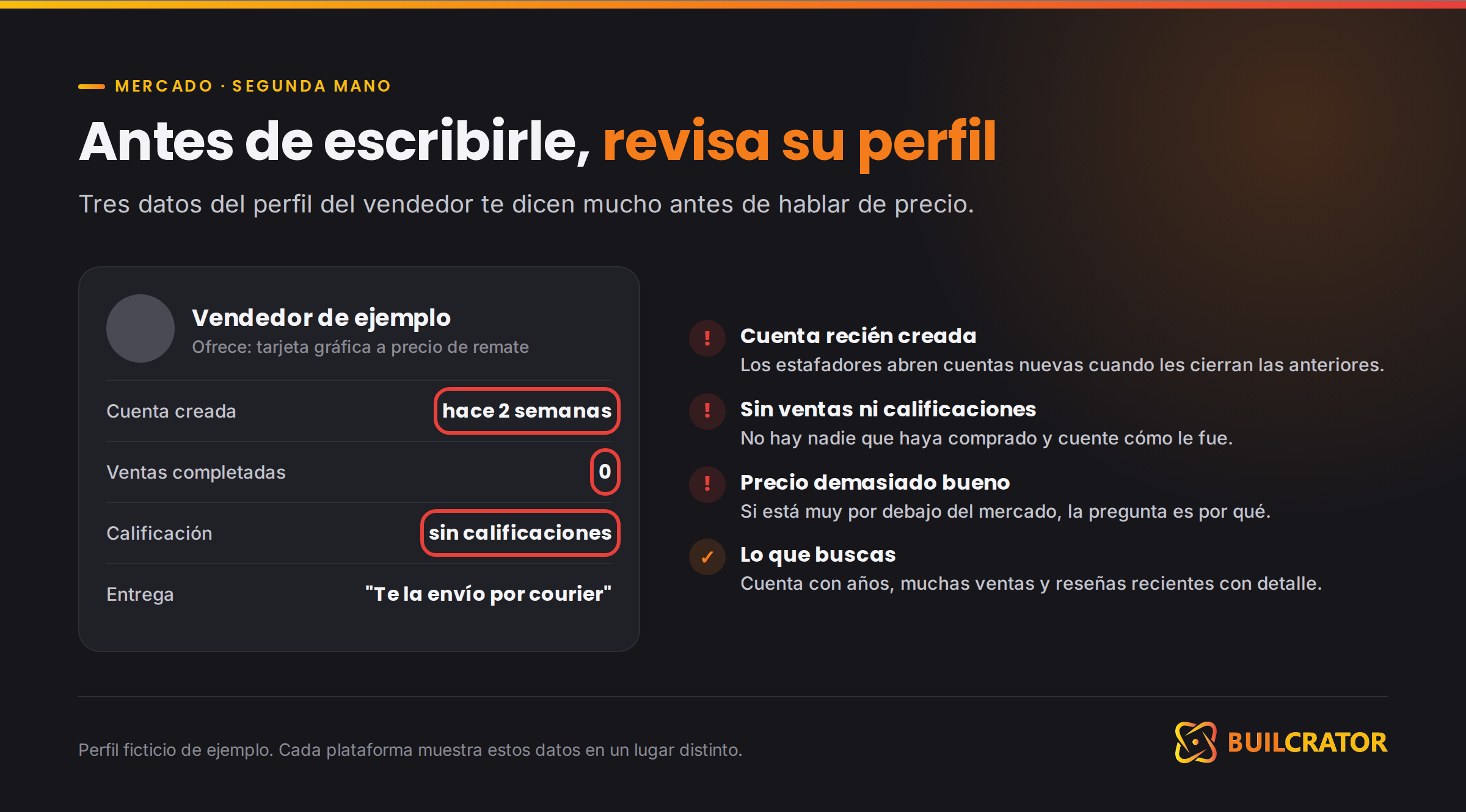 Qué revisar en el perfil de un vendedor: fecha de creación de la cuenta y calificaciones